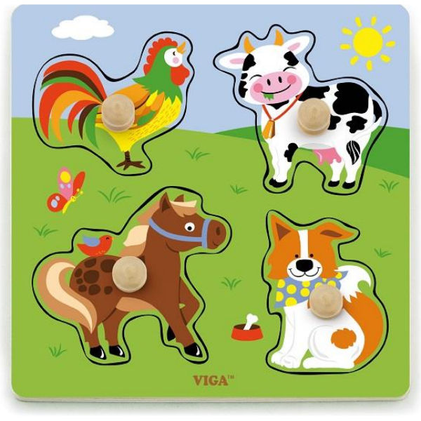 Рамка-вкладыш Viga Toys "Ферма" (50839)