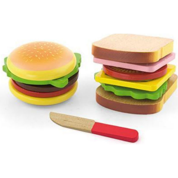 Игровой набор Viga Toys "Гамбургер и сэндвич" (50810)