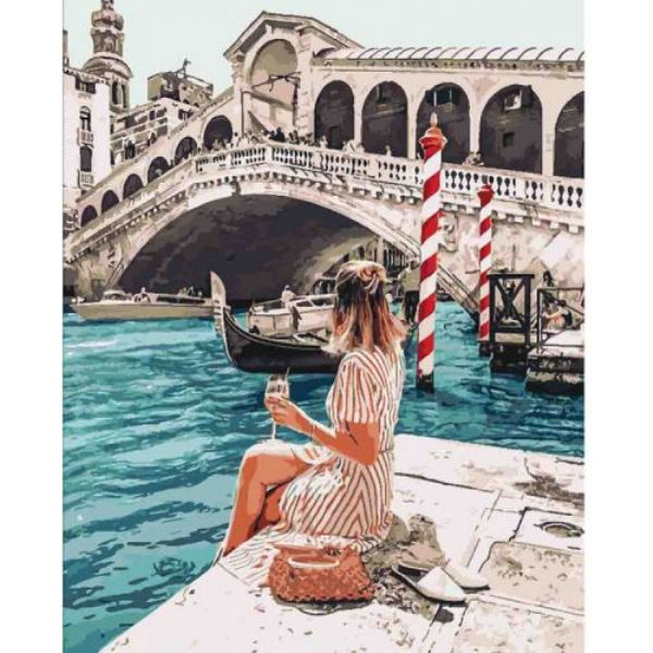 Картина по номерам "Влюблена в Венецию" ★★★★★ КНО4526