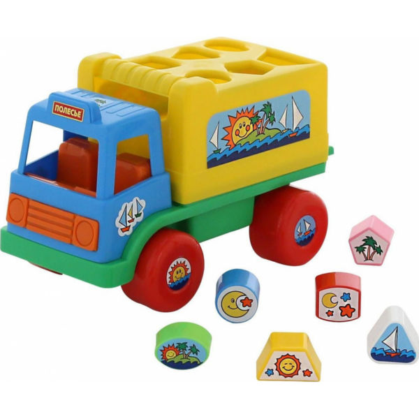Развивающая игрушка грузовик Polesie "забава" сине-желтый (6370-1)