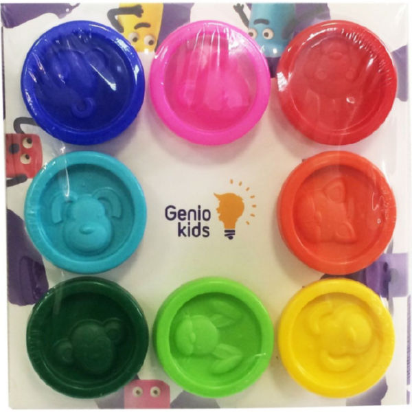 Набор для лепки «Тесто-пластилин 8 цветов» в баночках - Genio Kids (TA1045)