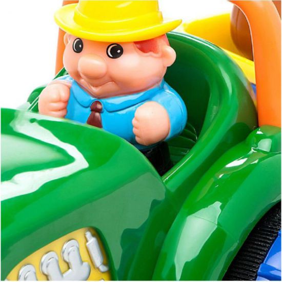 Іграшка на колесах - трактор з трейлером (український)