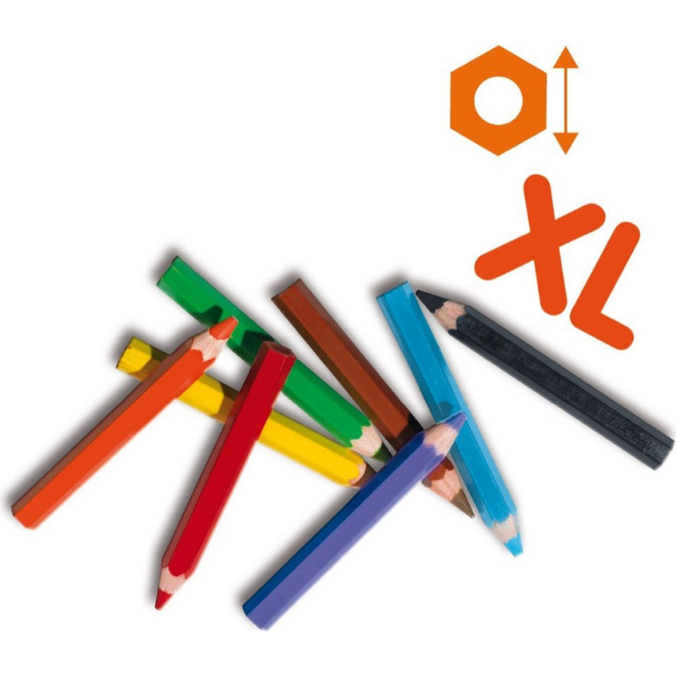 Набір воскових кольорових олівців веселка (8 кольорів)
