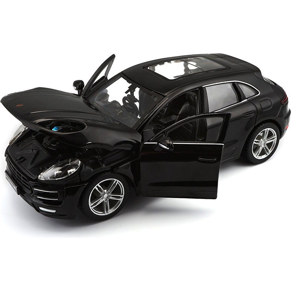 Моделька автомобиля porsche macan, порше макан черная 1:24 bburago 18-21077