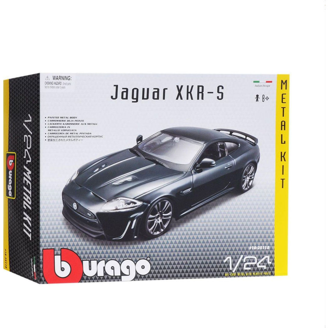 Сборная модель jaguar xkr-s, ягуар зеленая 1:24 bburago 18-25118
