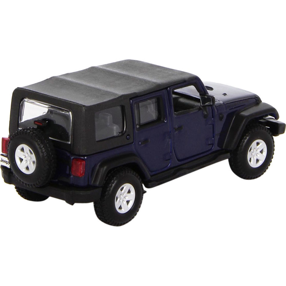 Модельки автомобілів jeep wrangler unlimited rubicon, джип Вранглер рубікон синя 1:32 bburago 18-43012