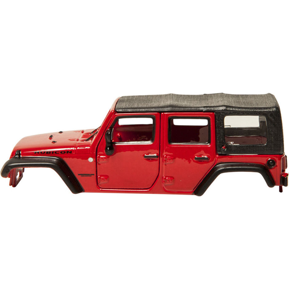 Збірна модель jeep wrangler unlimited rubicon, джип Вранглер рубікон червона 1:32 bburago 18-45121