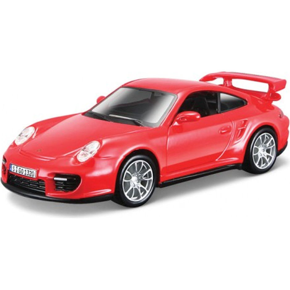 Збірна модель автомобіля porsche 911 gt2, порше джи ти червона 1:32 bburago 18-45125