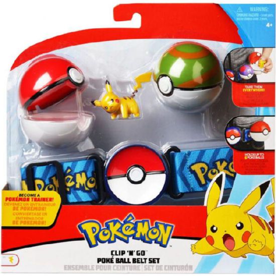 Игровой набор pokemon - пояс с покеболами пикачу