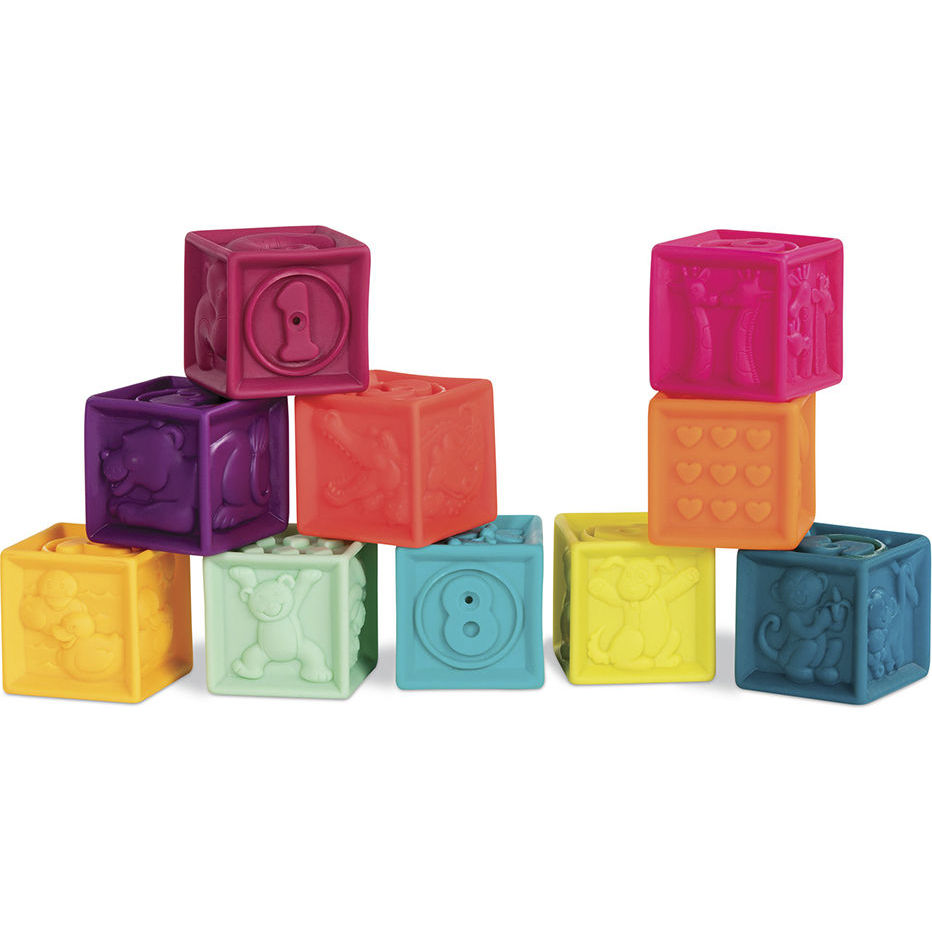 Развивающие силиконовые кубики посчитай-ка! (мягкие цвета)