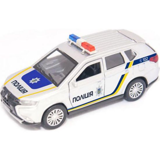 Машинки модельки mitsubishi outlander поліція, Мітсубісі аутлендер поліція біла 1:32 technopark outlander-police
