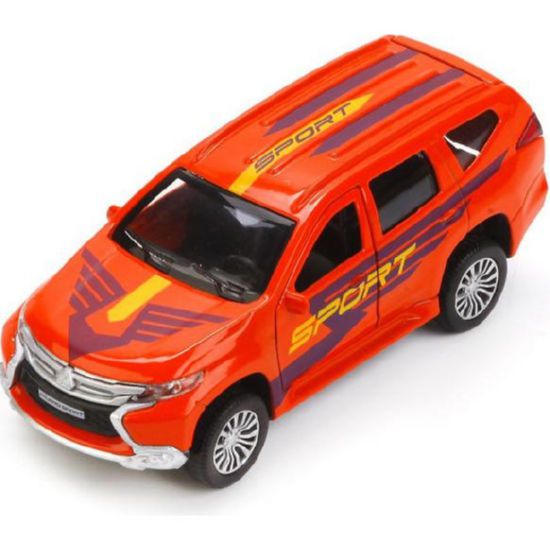 Модельки автомобилей mitsubishi pajero sport, митсубиси паджеро спорт оранжевая 1:32 technopark pajero-s-sport