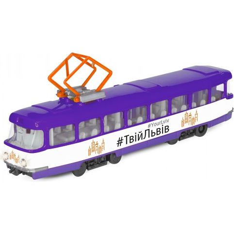 Трамвай іграшка технопарк technopark sb-16-66wb-ul