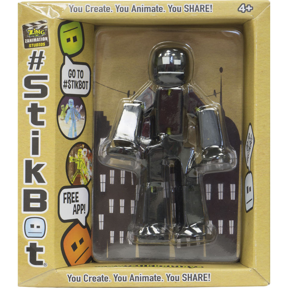 Фигурка для анимационного творчества stikbot s2 (черный)