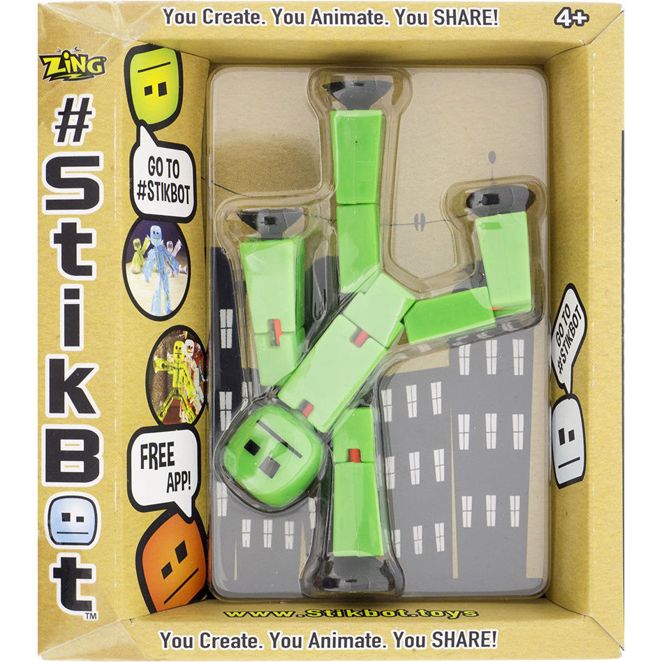 Фігурка для анімаційної творчості stikbot s2 (зелений)