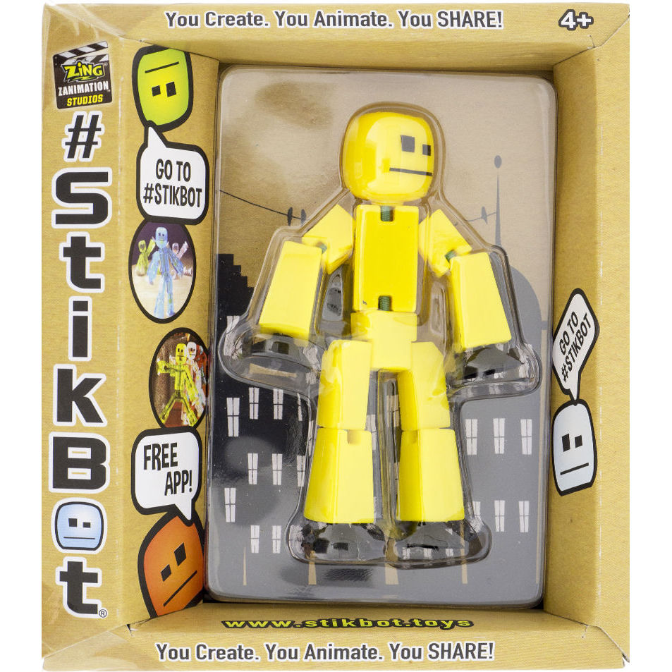 Фигурка для анимационного творчества stikbot s2 (желтый)