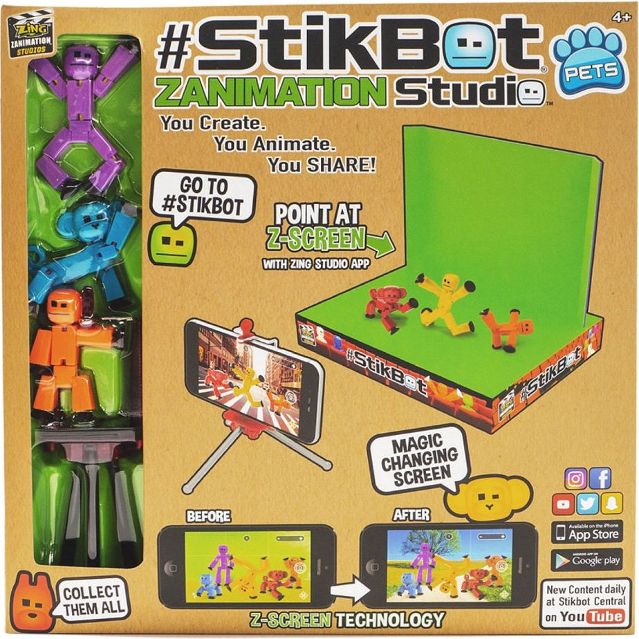 Игровой набор для анимационного творчества stikbot s2 pets студия z-screen