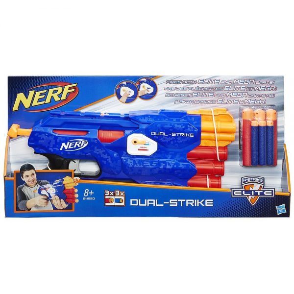 NERF Бластер Еліт Подвійний постріл dual strike-1