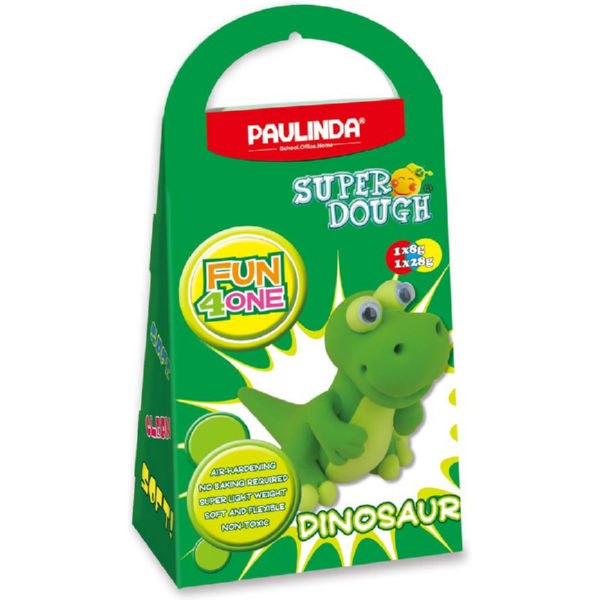 Маса для ліплення Paulinda Super Dough Fun4one Динозавр (рухліві очі) PL-1567