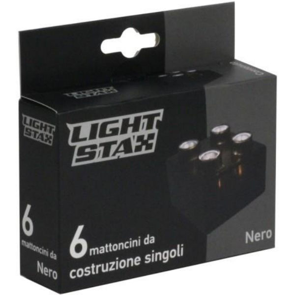Цеглінкі 2х2 liGHT STAX Junior з LED підсвіткою Expansion Чорні M04009