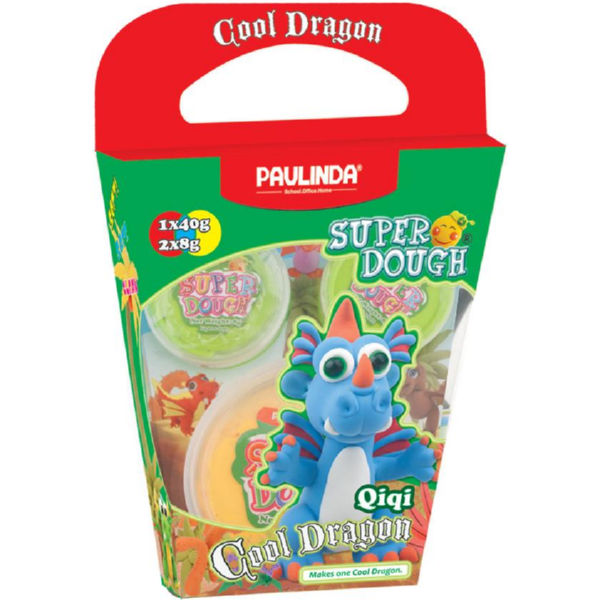Маса для ліплення Paulinda Super Dough Cool Dragon Дракон блакитний PL-081378-14