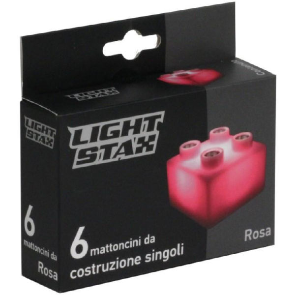 Цеглинки 2х2 LIGHT STAX Junior з LED підсвіткою Expansion Рожеві M04008