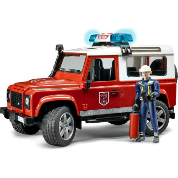 Пожежний джип Land Rover Defender Bruder