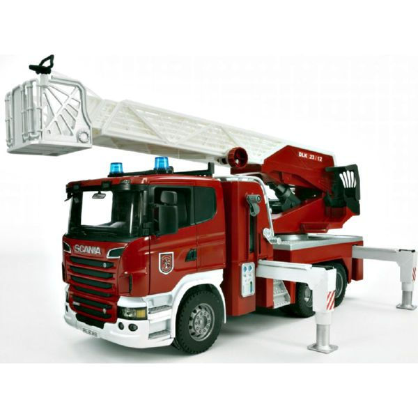 Пожежна машина Scania R- series зі сходами Bruder