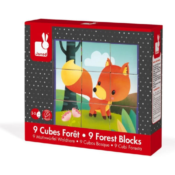 Кубики Janod Лісові тваринки 9 ел. J02731