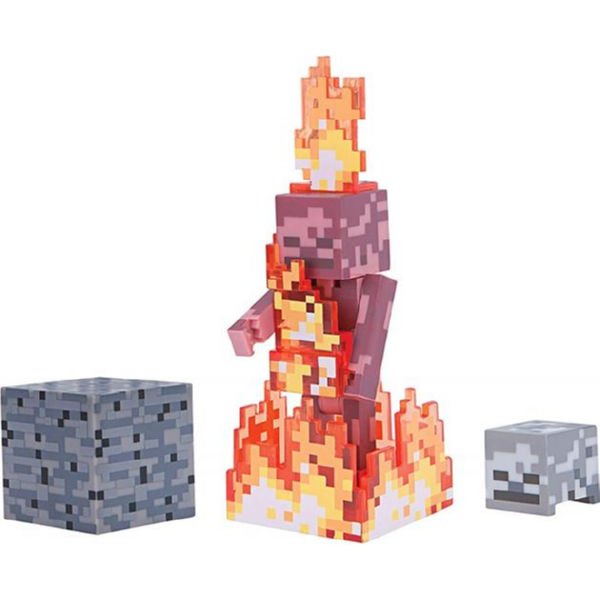 Колекційна фігурка Minecraft Skeleton on Fire серія 4