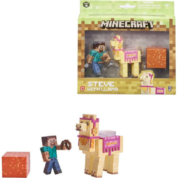 Набір колекційніх фігурок Minecraft Steve з Llama серія 4