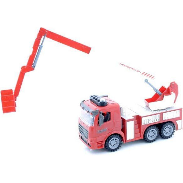 Машинка енерційна Same Toy Truck Пожежна машина з підйомнім краном зі світлом и звуком 98-617AUt