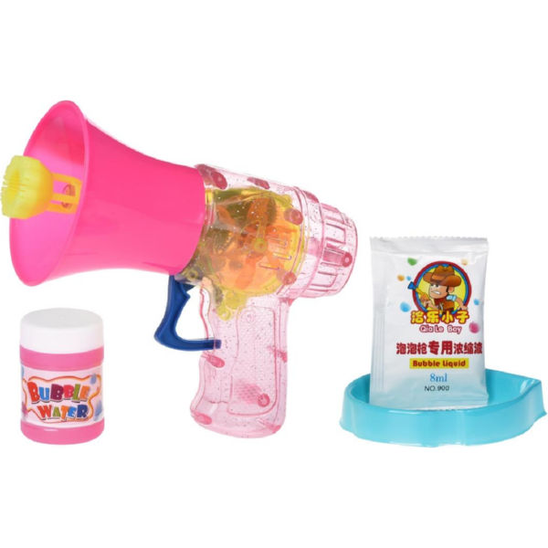 Мільні бульбашки Same Toy Bubble Gun Рупор зі світлом рожевий 925AUt-2