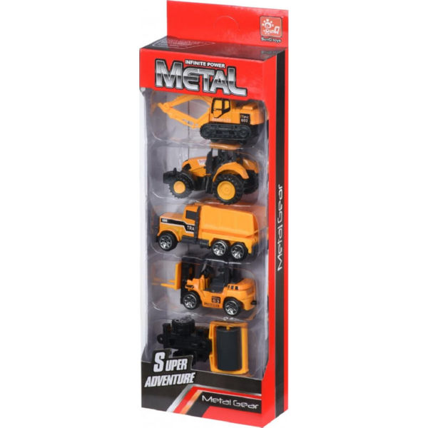 Набір машинок Same Toy Metal Будівельна техніка жовтий SQ80865-1Ut