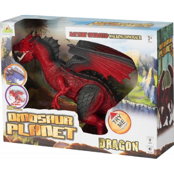 Динозавр Same Toy Dinosaur Planet Дракон червоний зі світлом і звуком RS6169AUt
