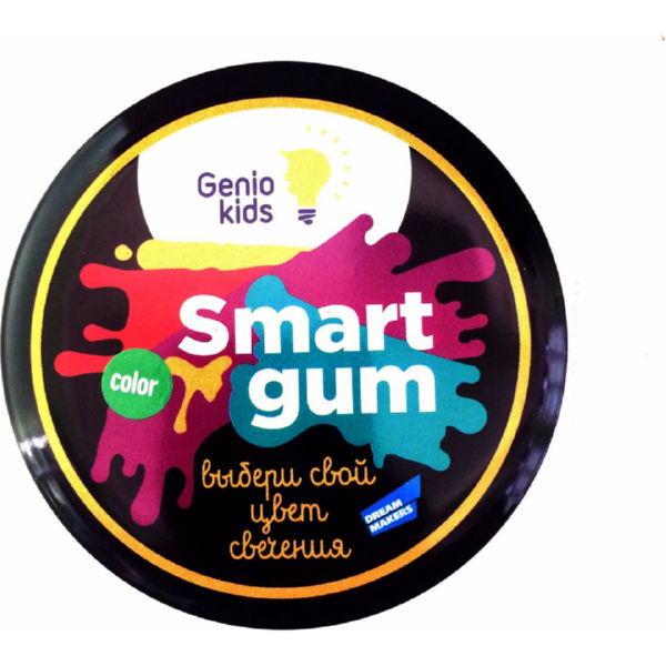 Пластилин для детской лепки  GENIO KIDS «SMART GUM», цветное свечение, зеленый (HG06-3)