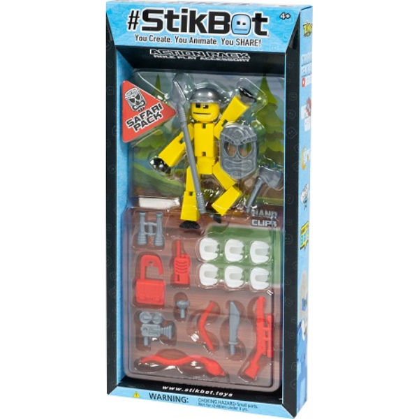 Игровой набор для  анимационного творчества STIKBOT S3 - САФАРИ (1 экскл. фиг., аксессуары)