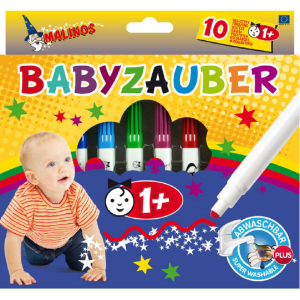 Фломастери на водній основі MAliNOS Babyzauber для малюків 10 шт