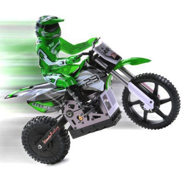 Радіокерована модель Мотоцикл 1: 4 Himoto Burstout MX400 Brushed (зелений)