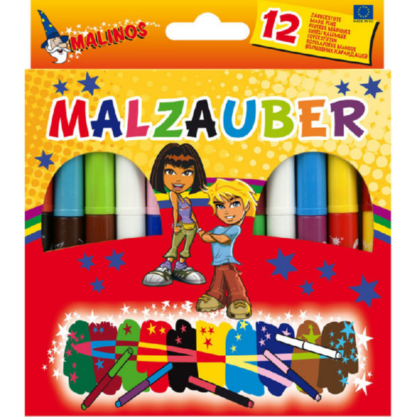 Чарівні фломастери змінюють колір MAliNOS Malzauber 12 (10 + 2) шт