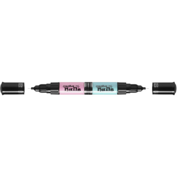 Дитячий лак-олівець для нігтів Creative Nails на водній основі (2 кольори Блакитний + Рожевий)