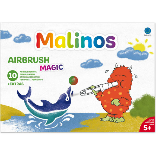 Фломастери-аерографи чарівні MAliNOS BLOpens Magic 10 (8 + 2 + 1) шт