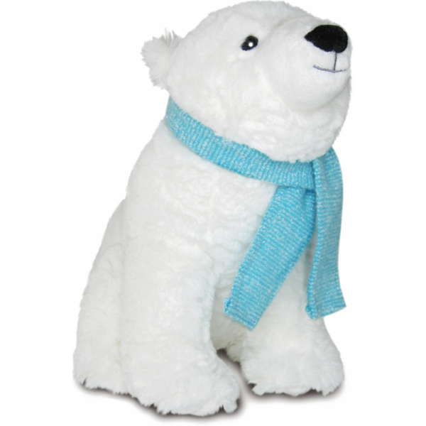 Ведмідь полярний з шарфом 25 см