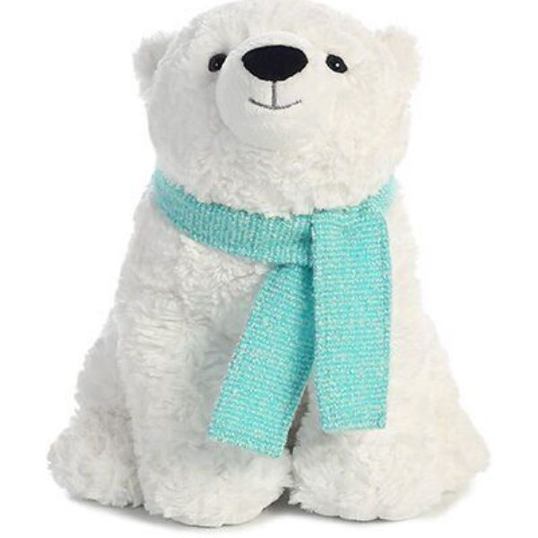 Медведь полярный с шарфом 25 см