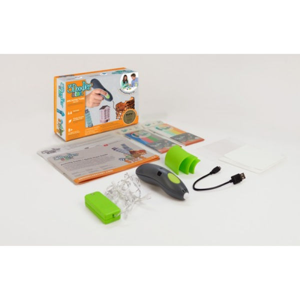 3D-ручка 3Doodler Start для дитячої творчості - АРХИТЕКТОР (96 стрижнів, шаблон, аксесуари)