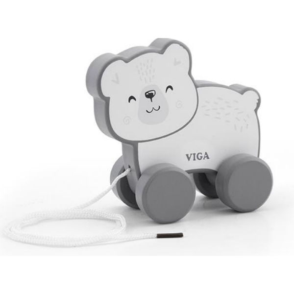 Каталка Viga Toys PolarB Білий ведмідь (44001)