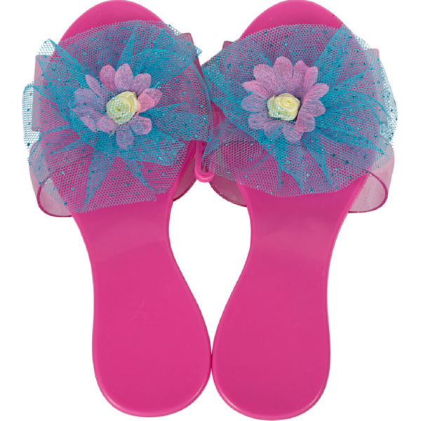Рожеві туфельки з блакитним бантом для маленької принцеси