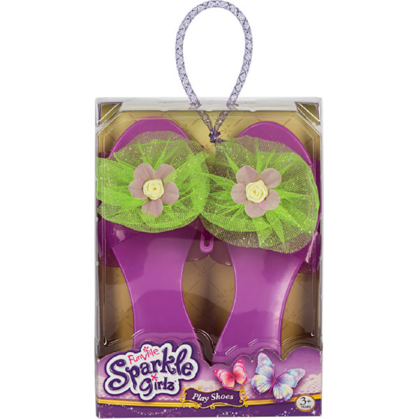 Фиолетовые туфельки с зеленым бантом для маленькой принцессы