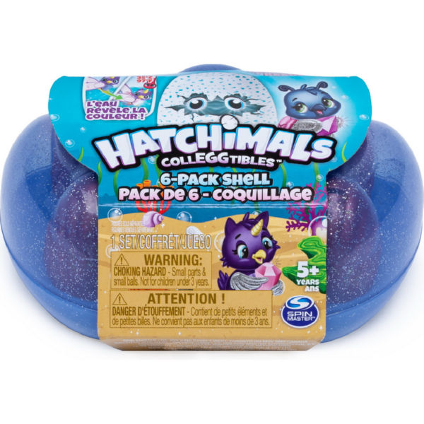 Hatchimals: набор из голубой ракушки и 6 фигурок (сезон 5)