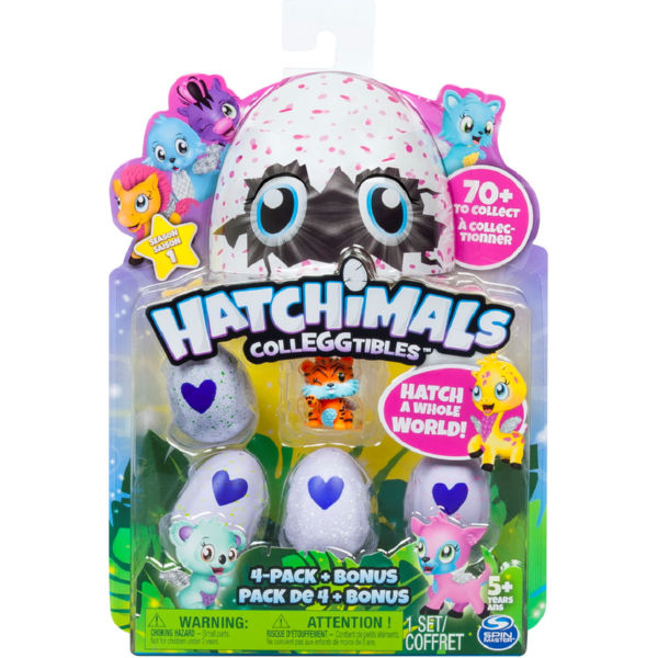 Hatchimals CollEGGtibles: Набор из четырех коллекционных фигурок в яйцах + бонусная фигурка (в ассортименте) Сезон 1